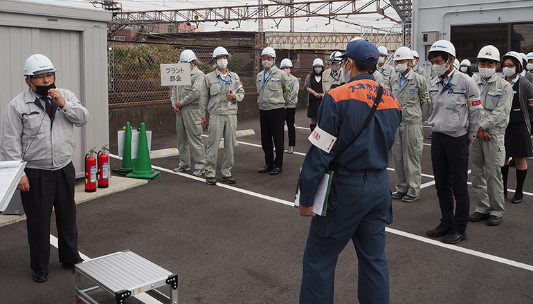 本社ビル防災訓練